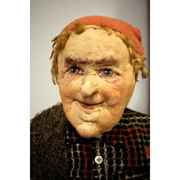 ANTICA RARA BAMBOLA GENOVESE in PANNO MARITO PESCATORE Yvonne Spaggiari (?) 1930