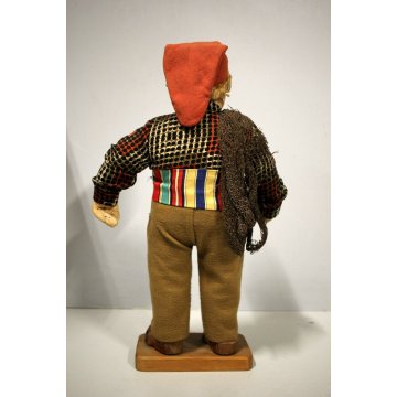 ANTICA RARA BAMBOLA GENOVESE in PANNO MARITO PESCATORE Yvonne Spaggiari (?) 1930