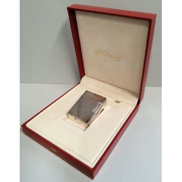 ACCENDINO TASCA St Dupont ARGENTO anno 2001 Paris France VINTAGE LIGHTER Briquet