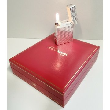 ACCENDINO TASCA St Dupont ARGENTO anno 2001 Paris France VINTAGE LIGHTER Briquet