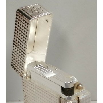 ACCENDINO TASCA St Dupont ARGENTO anno 2001 Paris France VINTAGE LIGHTER Briquet