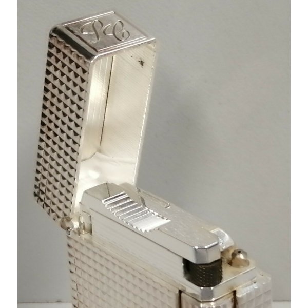 ACCENDINO TASCA St Dupont ARGENTO anno 2001 Paris France VINTAGE LIGHTER  Briquet