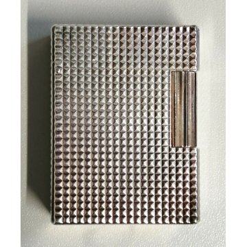 ACCENDINO TASCA St Dupont ARGENTO anno 2001 Paris France VINTAGE LIGHTER Briquet