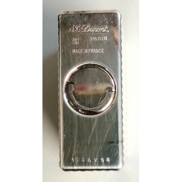 ACCENDINO TASCA St Dupont ARGENTO anno 2001 Paris France VINTAGE LIGHTER Briquet