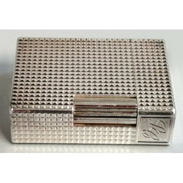 ACCENDINO TASCA St Dupont ARGENTO anno 2001 Paris France VINTAGE LIGHTER Briquet