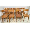 SET 8 SEDIE VINTAGE OSTERIA LEGNO MADE IN ITALY ANNI 70 RUSTICHE CHAIR 1970 
