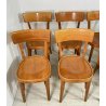 SET 8 SEDIE VINTAGE OSTERIA LEGNO MADE IN ITALY ANNI 70 RUSTICHE CHAIR 1970 