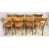 SET 8 SEDIE VINTAGE OSTERIA LEGNO MADE IN ITALY ANNI 70 RUSTICHE CHAIR 1970 