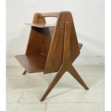  PORTARIVISTE VINTAGE ICO PARISI LEGNO DESIGN MID CENTURY ANNI 50 MODERNARIATO 