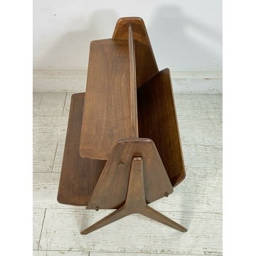  PORTARIVISTE VINTAGE ICO PARISI LEGNO DESIGN MID CENTURY ANNI 50 MODERNARIATO 