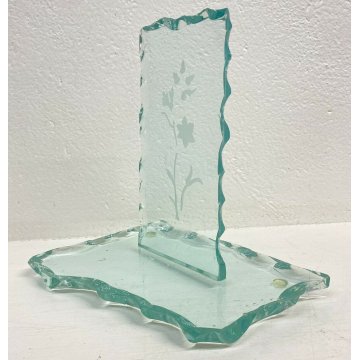 SCULTURA FONTANA ARTE PIETRO CHIESA VETRO VINTAGE ART GLASS ANNI 50 DESIGN FIORE