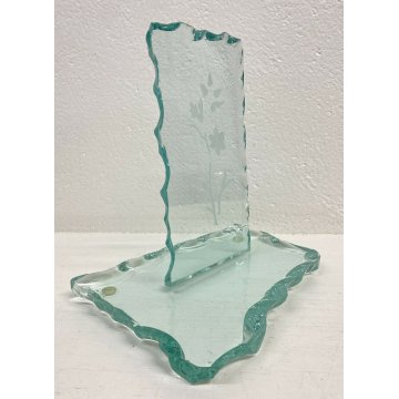 SCULTURA FONTANA ARTE PIETRO CHIESA VETRO VINTAGE ART GLASS ANNI 50 DESIGN FIORE