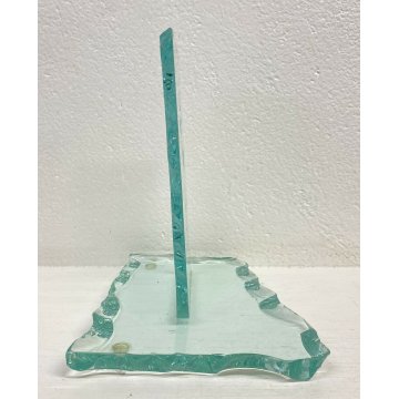 SCULTURA FONTANA ARTE PIETRO CHIESA VETRO VINTAGE ART GLASS ANNI 50 DESIGN FIORE