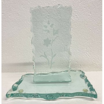 SCULTURA FONTANA ARTE PIETRO CHIESA VETRO VINTAGE ART GLASS ANNI 50 DESIGN FIORE