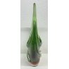 ANTICO VASO VETRO MURANO SOMMERSO FLAVIO POLI VERDE ARANCIONE VASE ANNI 60/70 