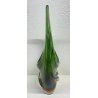 ANTICO VASO VETRO MURANO SOMMERSO FLAVIO POLI VERDE ARANCIONE VASE ANNI 60/70 
