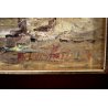 ANTICO QUADRO OLIO Mario Fattori CAMPAGNA TOSCANA SCENA di GENERE OVILE PECORE