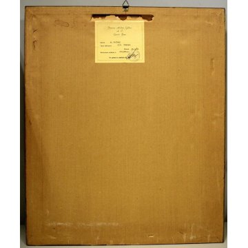 ANTICO QUADRO OLIO Mario Fattori CAMPAGNA TOSCANA SCENA di GENERE OVILE PECORE