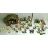 Lotto 32pz STATUINE PRESEPE NATIVITA NATALE GESSO/PASTA/LEGNO ANNI '50 ITALY