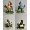 Lotto 32pz STATUINE PRESEPE NATIVITA NATALE GESSO/PASTA/LEGNO ANNI '50 ITALY