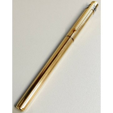 PENNA STILOGRAFICA Cartier SANTOS nib ORO 18k vintage GOLDEN FOUNTAIN PEN BOX