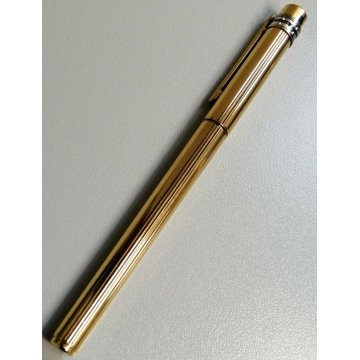 PENNA STILOGRAFICA Cartier SANTOS nib ORO 18k vintage GOLDEN FOUNTAIN PEN BOX