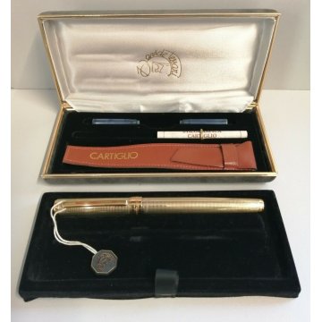 PENNA STILOGRAFICA VERMEIL argento 925 Davide Tessari VINTAGE FOUNTAIN PEN BOX