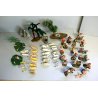 Lotto 59pz STATUINE PRESEPE PLASTICA VINTAGE VARIE EPOCHE SACRA FAMIGLIA ANIMALI