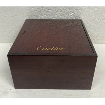 SCATOLA CARTIER VINTAGE LEGNO COPERCHIO SCORREVOLE ANNI 70 BOX OROLOGIO 