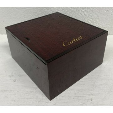SCATOLA CARTIER VINTAGE LEGNO COPERCHIO SCORREVOLE ANNI 70 BOX OROLOGIO 