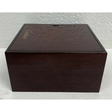 SCATOLA CARTIER VINTAGE LEGNO COPERCHIO SCORREVOLE ANNI 70 BOX OROLOGIO 
