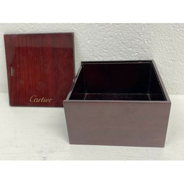 SCATOLA CARTIER VINTAGE LEGNO COPERCHIO SCORREVOLE ANNI 70 BOX OROLOGIO 