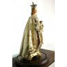 ANTICA MADONNA BAMBINO Gesù SOTTO CAMPANA TECA RELIGIOSO TERRACOTTA '700/'800