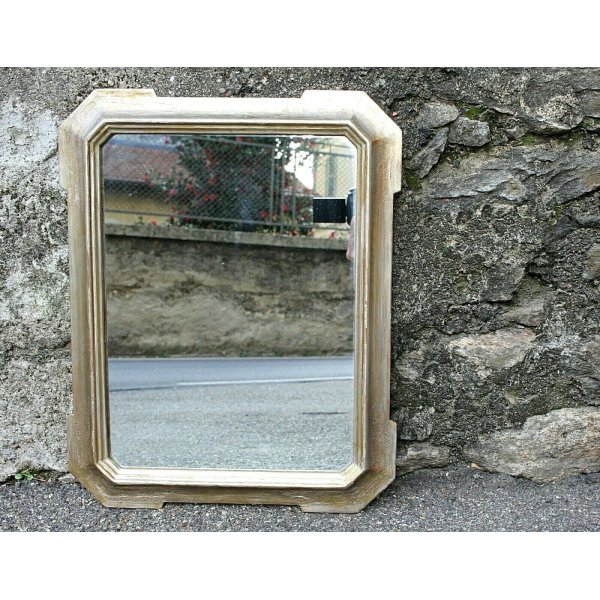 ANTICA CORNICE VASSOIO DORATA SPECCHIO PARETE LEGNO ORO GOLDEN FRAME MIRROR  '900