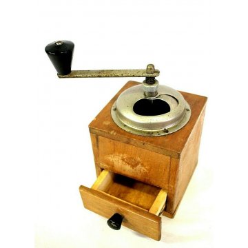 ANTICO MACINA CAFFE' MACININO COFFEE GRINDER Kaffeemühle LEGNO MID CENTURY '900