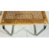 SET 4 SEDIA CESCA MARCEL BREUER ACCIAIO PAGLIA DI VIENNA DESIGN ANNI 60/70 B32 