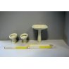 lotto 3pz PICCOLI SANITARI CERAMICA Scala Mod.Spazio LAVABO BIDET VASO VERDE '70