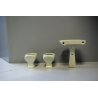 lotto 3pz PICCOLI SANITARI CERAMICA Scala Mod.Spazio LAVABO BIDET VASO VERDE '70