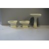 lotto 3pz PICCOLI SANITARI CERAMICA Scala Mod.Spazio LAVABO BIDET VASO VERDE '70