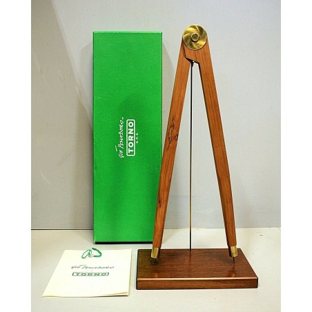 Giò Pomodoro COMPASSO SCULTURA/MULTIPLO 70/100 Torno s.p.a OTTONE LEGNO NOCE '70