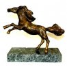 ANTICA SCULTURA BRONZO DORATO Tommaso Gismondi CAVALLO 900 BRONZE STATUE  MARMO 