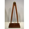 Giò Pomodoro COMPASSO SCULTURA/MULTIPLO 70/100 Torno s.p.a OTTONE LEGNO NOCE '70