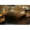 ANTICA SCULTURA BRONZO DORATO Tommaso Gismondi CAVALLO 900 BRONZE STATUE  MARMO 