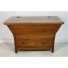 ANTICA MADIA RIBALTA PANCA LEGNO ROVERE 1800 1 CASSETTO MOBILE CASSAPANCA EPOCA