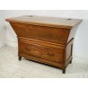 ANTICA MADIA RIBALTA PANCA LEGNO ROVERE 1800 1 CASSETTO MOBILE CASSAPANCA EPOCA