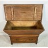 ANTICA MADIA RIBALTA PANCA LEGNO ROVERE 1800 1 CASSETTO MOBILE CASSAPANCA EPOCA