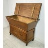 ANTICA MADIA RIBALTA PANCA LEGNO ROVERE 1800 1 CASSETTO MOBILE CASSAPANCA EPOCA
