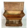 ANTICA MADIA RIBALTA PANCA LEGNO ROVERE 1800 1 CASSETTO MOBILE CASSAPANCA EPOCA