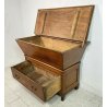 ANTICA MADIA RIBALTA PANCA LEGNO ROVERE 1800 1 CASSETTO MOBILE CASSAPANCA EPOCA
