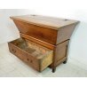 ANTICA MADIA RIBALTA PANCA LEGNO ROVERE 1800 1 CASSETTO MOBILE CASSAPANCA EPOCA